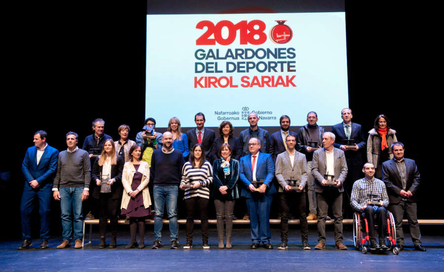Entrega de galardones del deporte navarro durante 2018