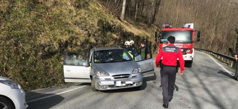 Herida una vecina de Yanci (Navarra) en un accidente de tráfico en la localidad