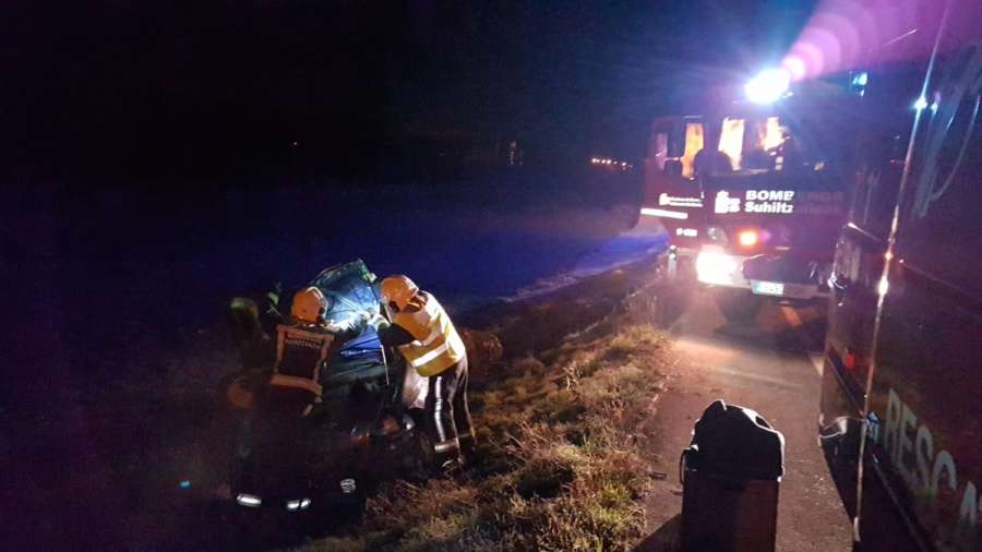 Una persona herida en un accidente en la N-121, entre Campanas y El Carrascal