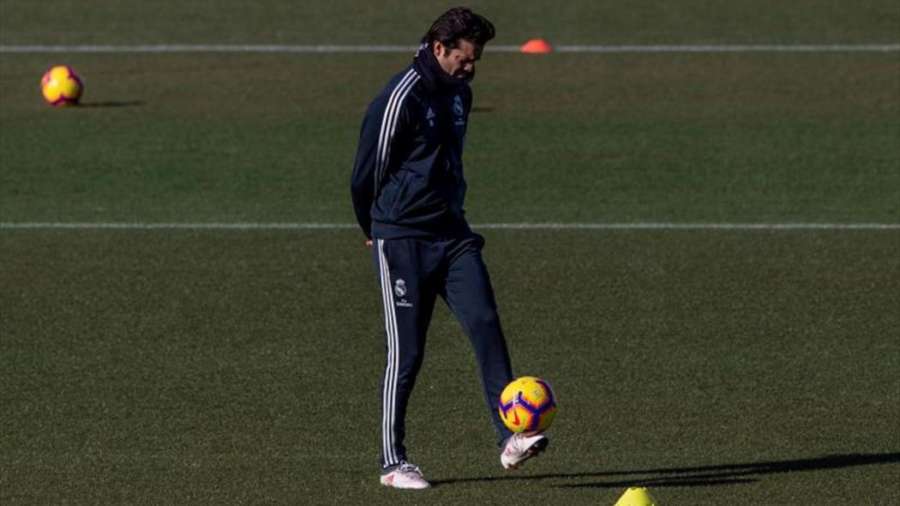 Solari cuida a sus titulares con la mente ya en el derbi madrileño