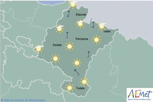 En Navarra temperaturas máximas en aumento, notable en la Ribera