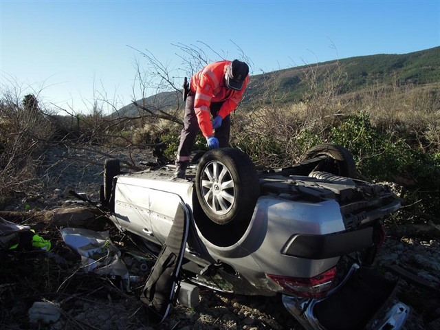 Un herido grave en un accidente de tráfico en la NA-150, en Lónguida