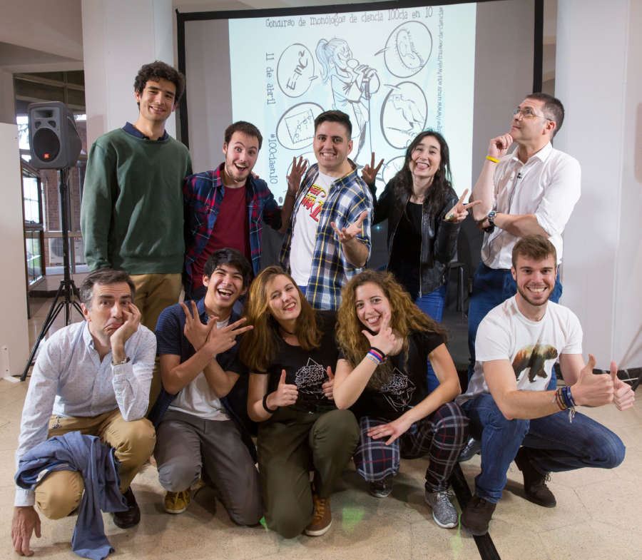 Pedro Soler, Imanol Miqueleiz y David González, ganadores de la I Edición del Concurso de monólogos #100ciaen10