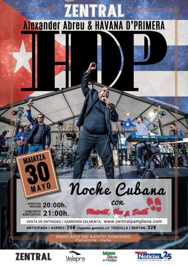 AGENDA: 30 de mayo, en el Zentral de Pamplona, Alexander Abreu y Havana D ́Primera