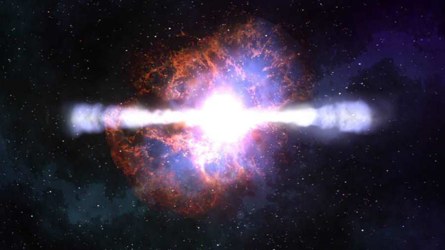 Observan los restos de un estallido de rayos gamma, una rareza del universo