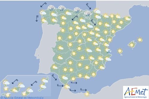 Hoy en España, tormentas en el Pirineo oriental y viento fuerte en Galicia y Canarias