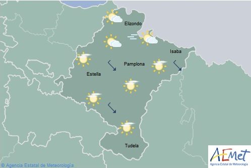 En Navarra nubes de evolución y temperaturas máximas en ligero descenso