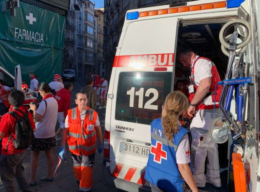 Cruz Roja ha realizado 73 atenciones en el último encierro de los Sanfermines