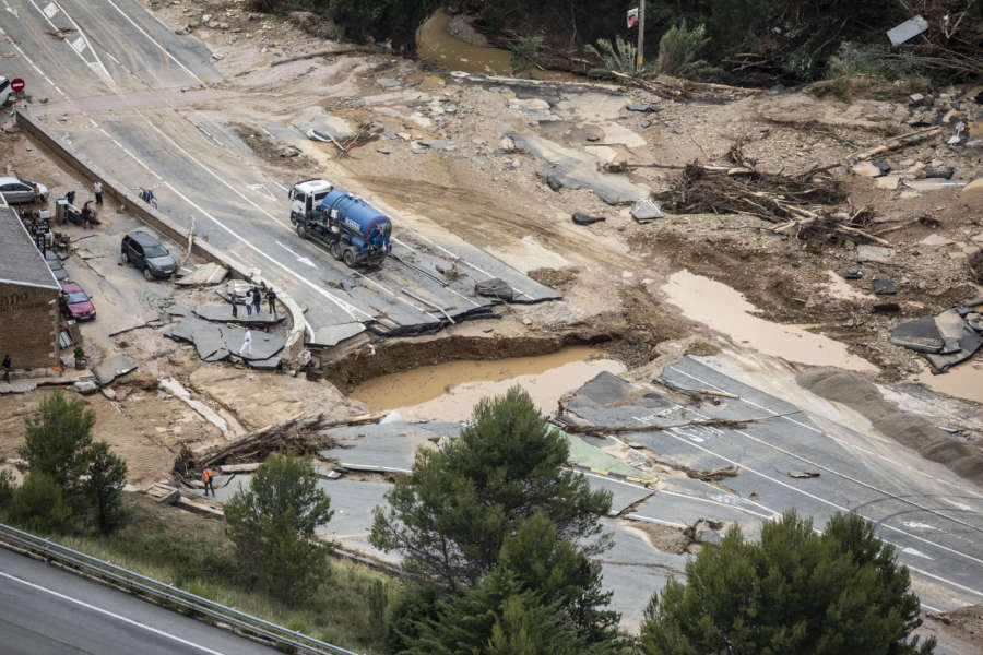 El Gobierno de Navarra abre hoy la carretera entre la Valdorba y la N-121 tras las inundaciones