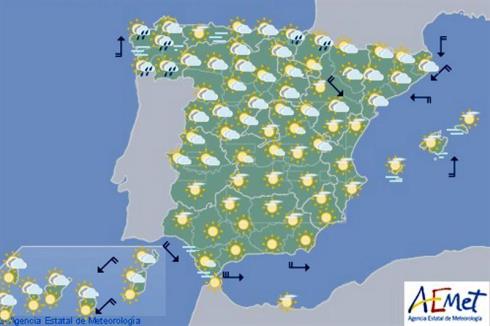 El tiempo hoy miércoles en España