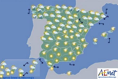 El tiempo hoy miércoles en España