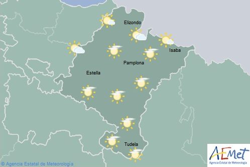 El tiempo hoy jueves en Navarra