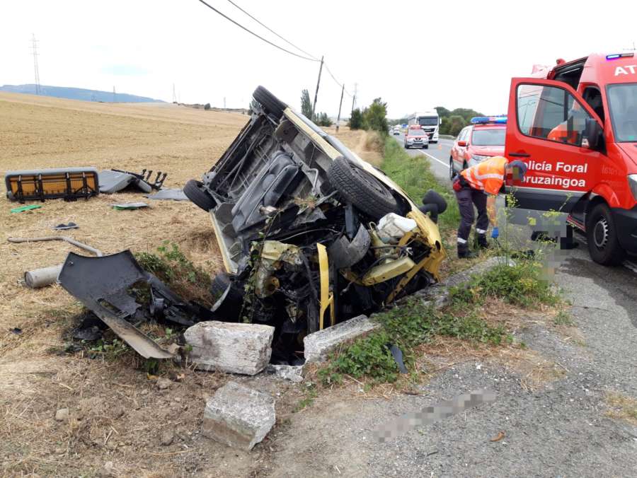 Fallece una vecina de Huarte de 75 años en un accidente de tráfico en Olza