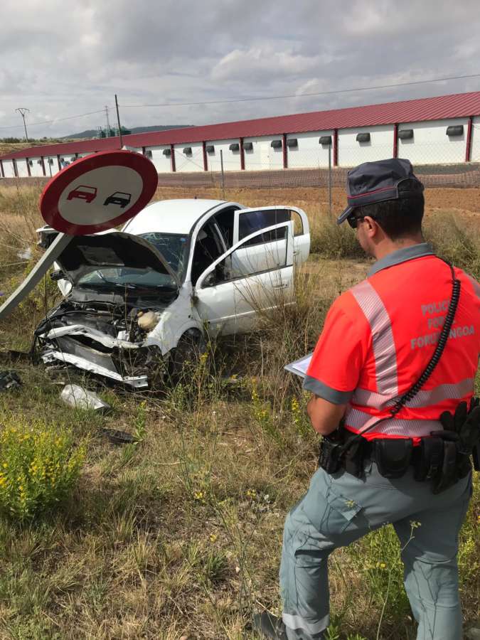 Tres heridos en un accidente en el término municipal de Corella (Navarra)