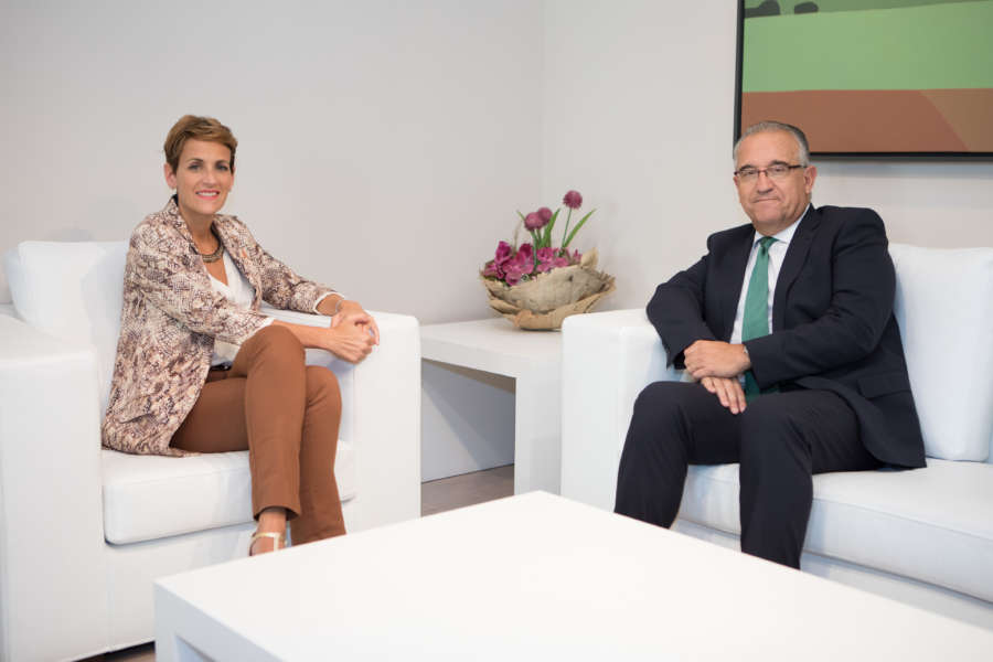 La Presidenta Chivite y el alcalde de Pamplona coinciden en profundizar en la colaboración interinstitucional