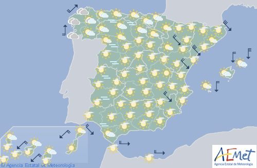 El tiempo para hoy en España
