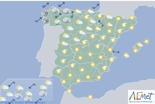 El tiempo hoy miércoles en España