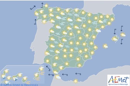 El tiempo hoy sábado en España