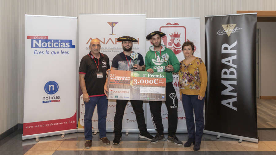 Beñat Urra y Joseba Aguinaga, ganadores del XXXIV Campeonato Navarro Oficial de Mus