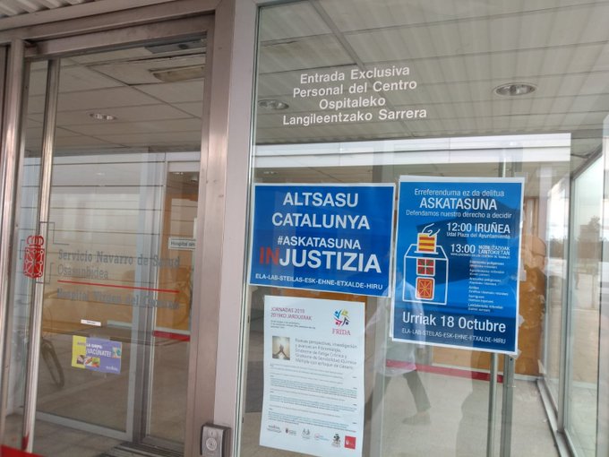 NA+ denuncia carteles a favor de condenados de Alsasua y el procés en CHN