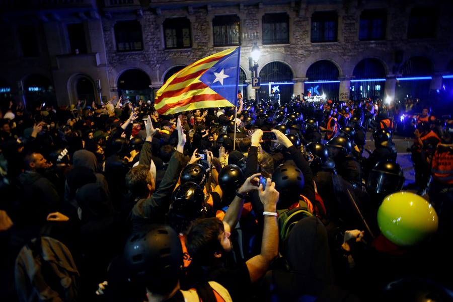 Proceso: Los disturbios vuelven al centro de Barcelona tras una semana de calma