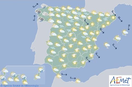 El tiempo hoy martes en España