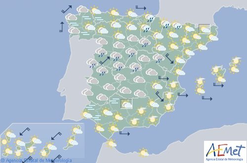 El tiempo para hoy en España