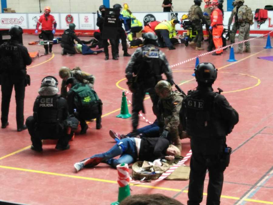 Policías y Ejército participan en un simulacro de atentado terrorista