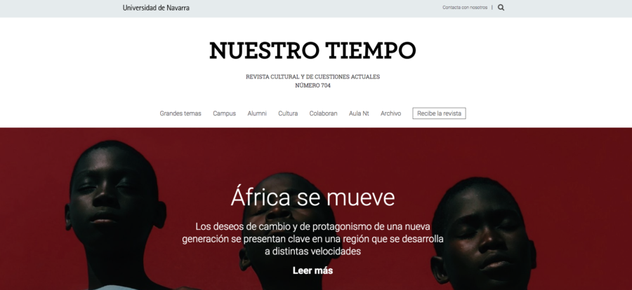 La revista Nuestro Tiempo, de la Universidad de Navarra, estrena web responsiva
