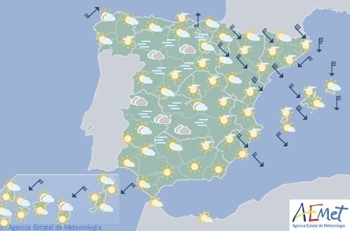El tiempo hoy martes en España