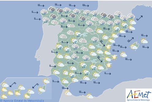 El tiempo hoy viernes en España
