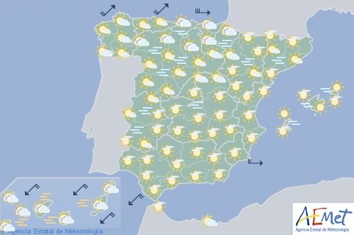 El tiempo para hoy jueves en España
