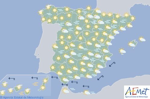 El tiempo en España para hoy lunes