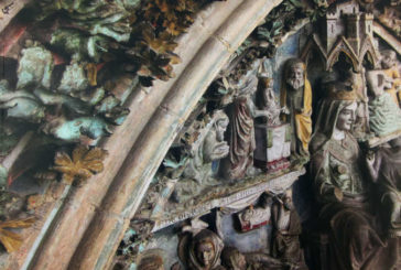 Un libro recopila el proceso de restauración de la fachada gótica de Santa María de Olite