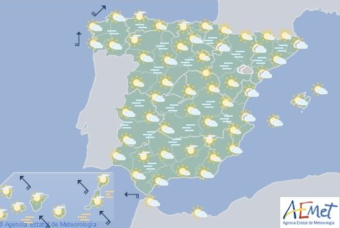 El tiempo en España para hoy jueves
