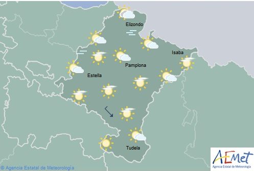 El tiempo hoy martes en Navarra