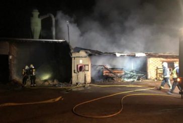 Un incendio causa daños de consideración en una serrería en Cortes