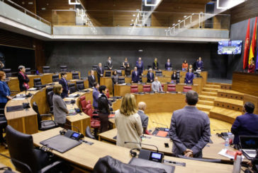 El Parlamento de Navarra guarda un minuto de silencio por el fallecido en accidente laboral en Sumbilla
