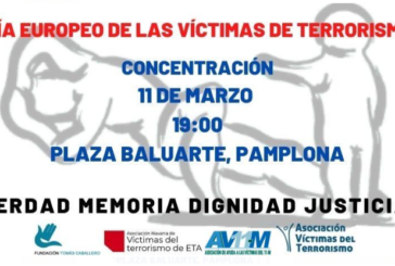 AGENDA: 11 de marzo, en Plaza de Baluarte, concentración Víctimas del Terrorismo