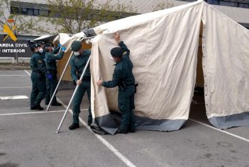 La Guardia Civil instala en La Rioja una tienda modular para la realización de test de coronavirus