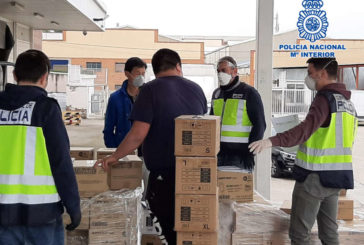 Policía Nacional interviene 19.600 mascarillas, 498.000 guantes en el estado de alarma por el coronavirus