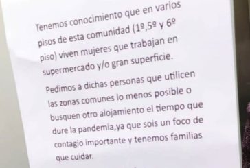 Coronavirus.- Policía Foral investiga un cartel contra las trabajadoras de un supermercado