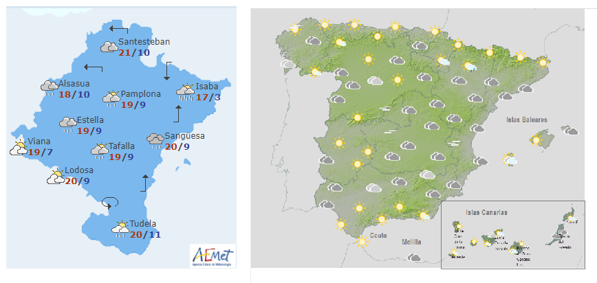 El tiempo para hoy martes