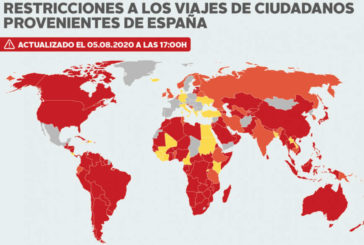 Los países que imponen restricciones a los viajeros provenientes de España