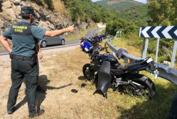 Trasladado al CHN un motorista en un accidente en Zubiri (Navarra)