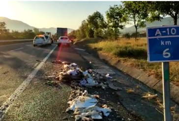Herido leve tras colisionar 7 vehículos en Villanueva de Araquil (Navarra)