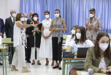 Dña Letizia inaugura el curso 2020-21 en los colegios de Milagro y San Adrián, Navarra