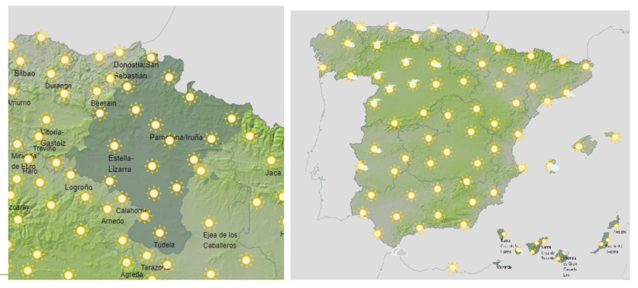 El tiempo hoy jueves