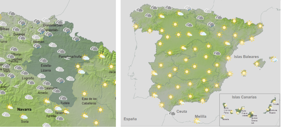 El tiempo para hoy lunes