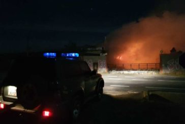 Incendio en fabrica abandonada de Santacara